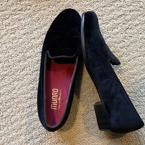 Munro Velvet Black Loafers for Women